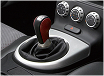 Shift knob, finished in special natural leather