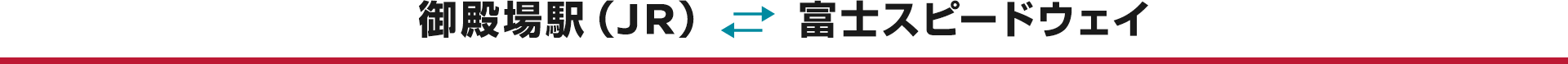 御殿場駅（JR）←→ 富士スピードウェイ
