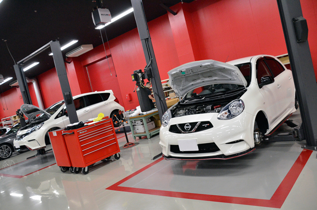 マーチNISMO S&ノートNISMO S 〜 車高調&牽引フック投入