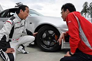 「BNR34 + R35純正ブレーキ」当主チェック