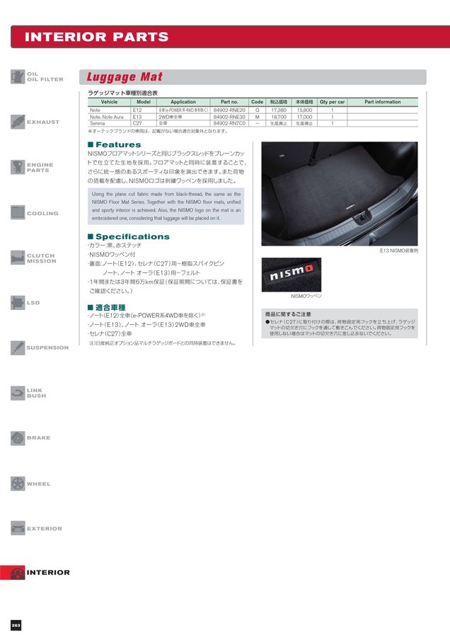 NISMO PARTS CATALOGUE 2023