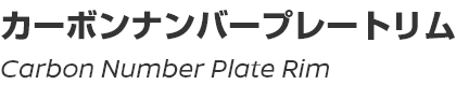 Carbon Number Plate Rim/カーボンナンバープレートリム